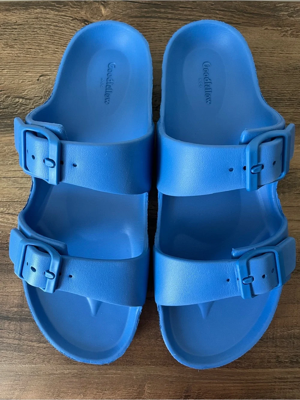 Men's Carson Target Two Band Sandals Goodfellow & Co Blue 11